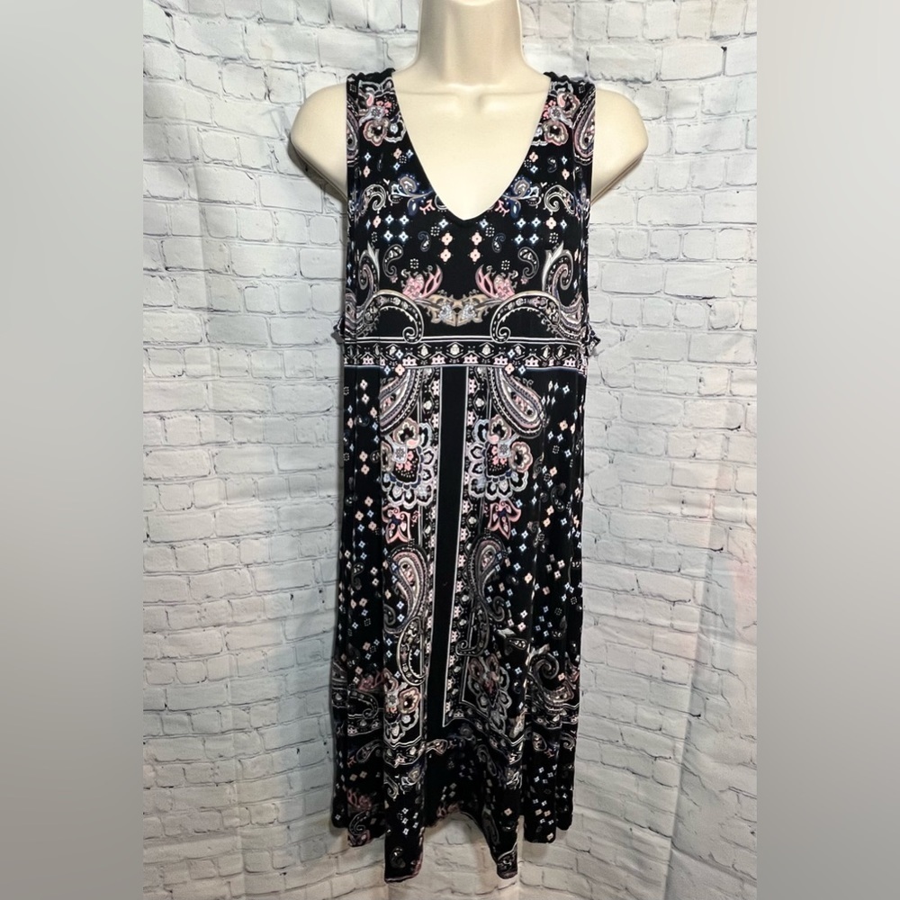 PREMISE V-Neck Sleeveless Multicolor Dress Size XL
